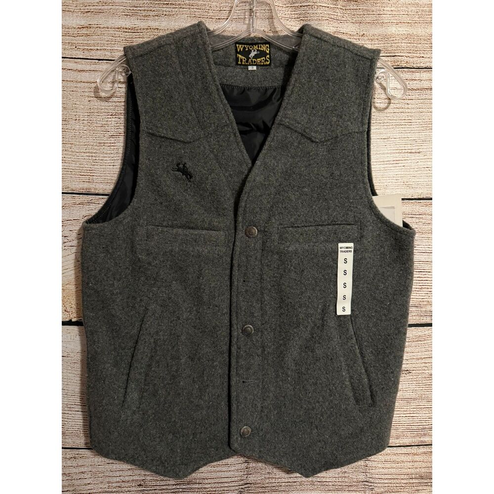 Wyoming Traders | Wyoming Wool Vest | Light Grey | NEW | Small